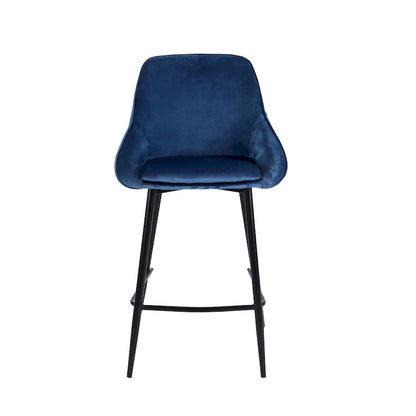 Porthos Home Uva Counter Stools Set of 2, Velvet Upholstery, Iron Legs