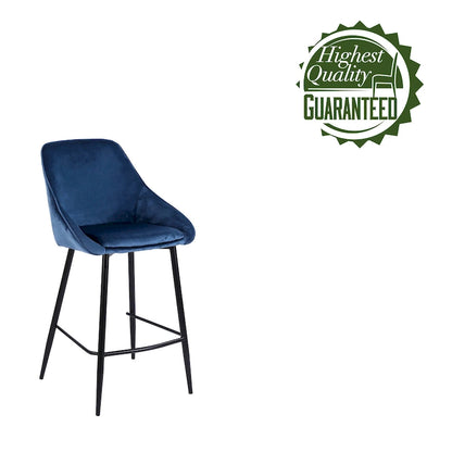 Porthos Home Uva Counter Stools Set of 2, Velvet Upholstery, Iron Legs