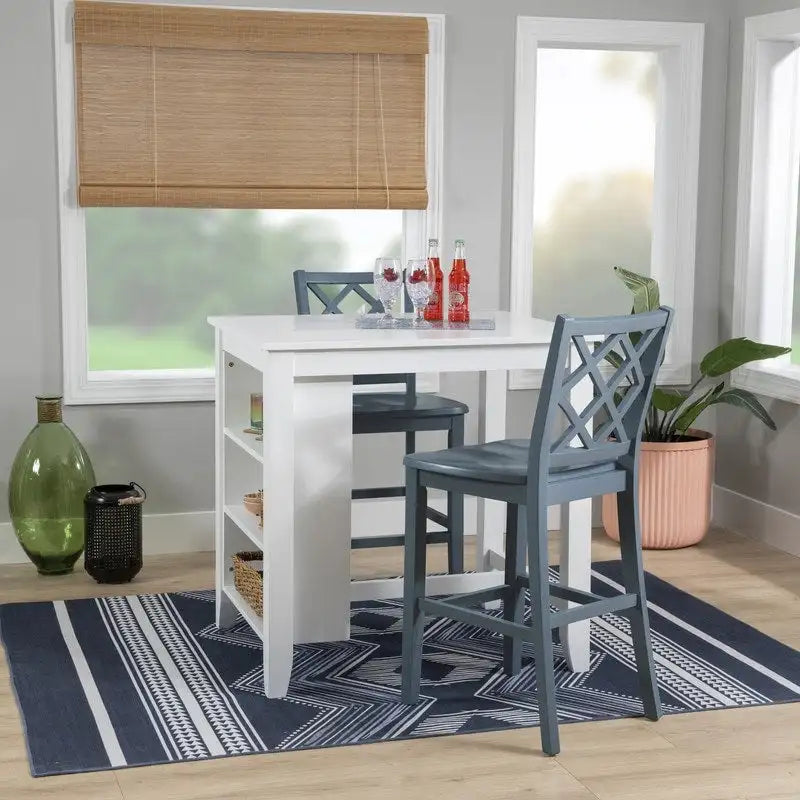 Catron White Counter Height Space Saving Table