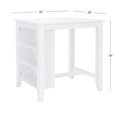 Catron White Counter Height Space Saving Table