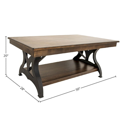 The District Coffee Table, Copper Finish