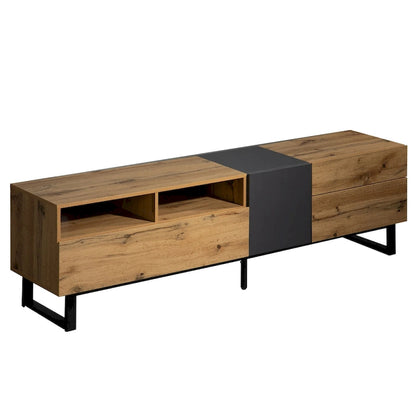 Modern TV Stand for 80 TV with Double Storage Space