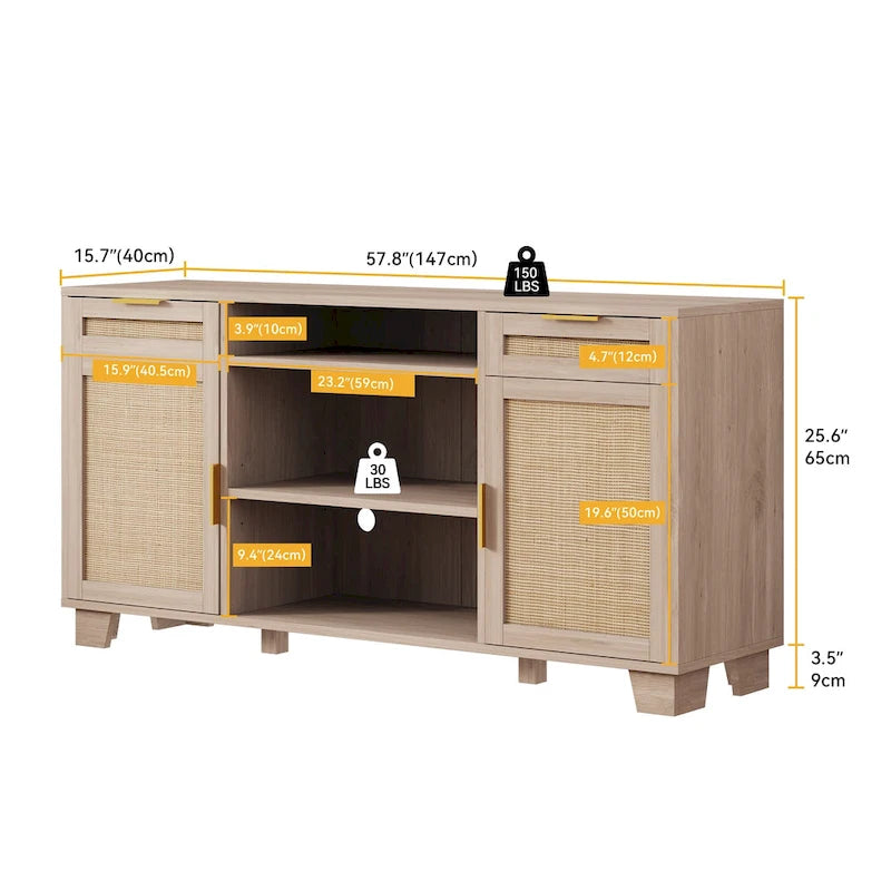 Moasis 58 Rattan TV Stand