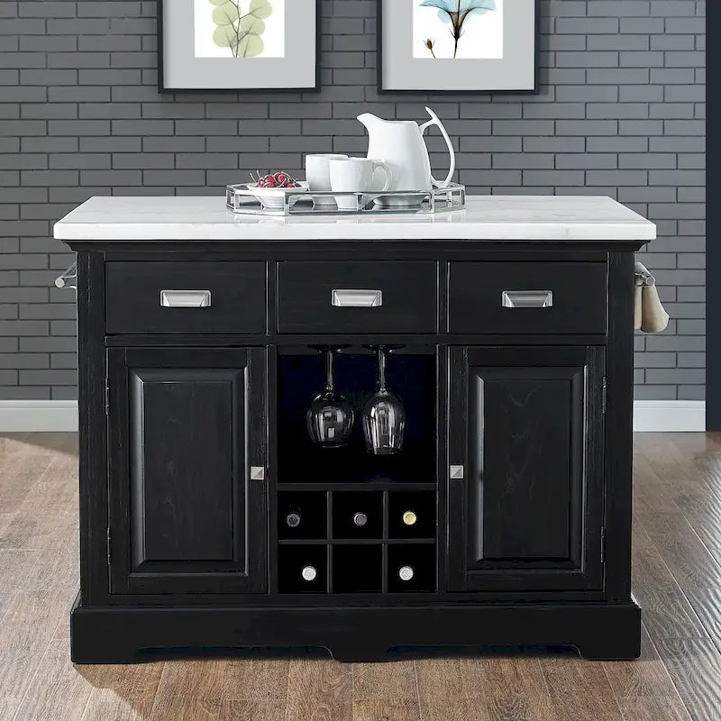 Steve Silver Ariana Marble Top Kitchen Island