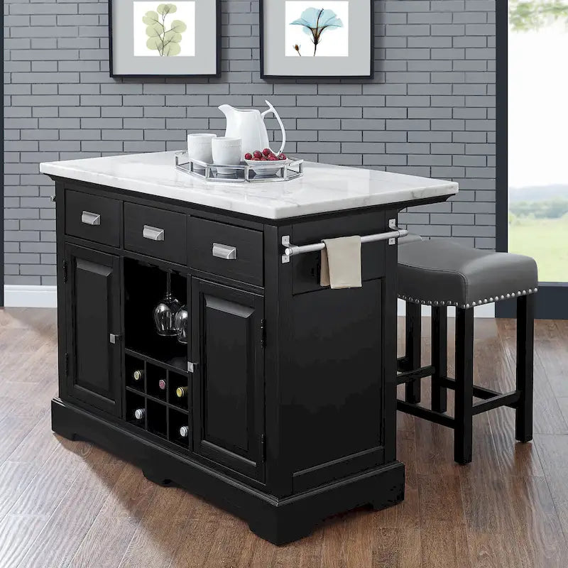 Steve Silver Ariana Marble Top Kitchen Island