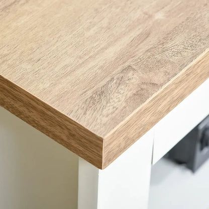 HOMCOM Corner TV Stand up to 50 Inch Entertainment Center TV Console Table with 2 Drawers and 1 Storage Compartment