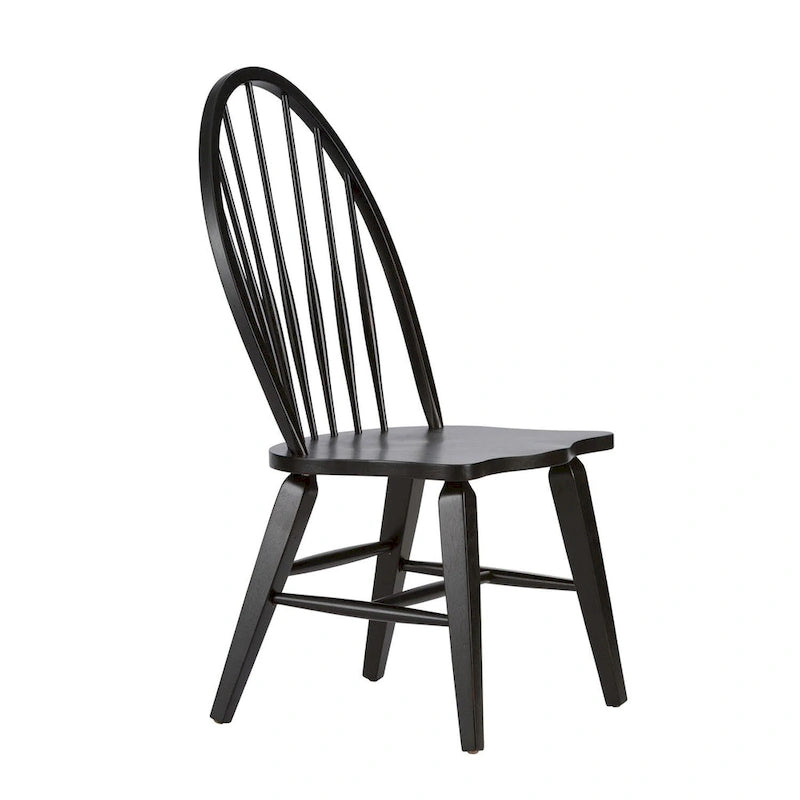 The Gray Barn Hearthstone Ridge Black Windsor Back Side Chair (Set of 2)