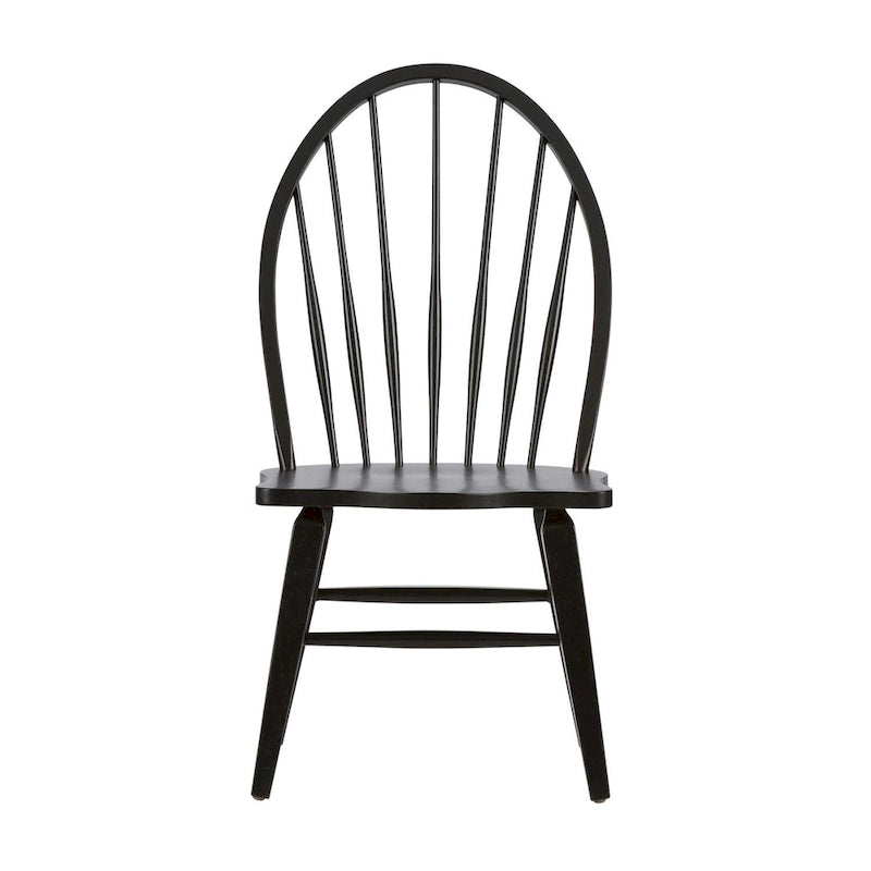 The Gray Barn Hearthstone Ridge Black Windsor Back Side Chair (Set of 2)