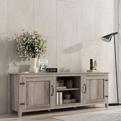 Modern Entertainment Center with Doors for 55 65 70 75 inch TV Stand - M