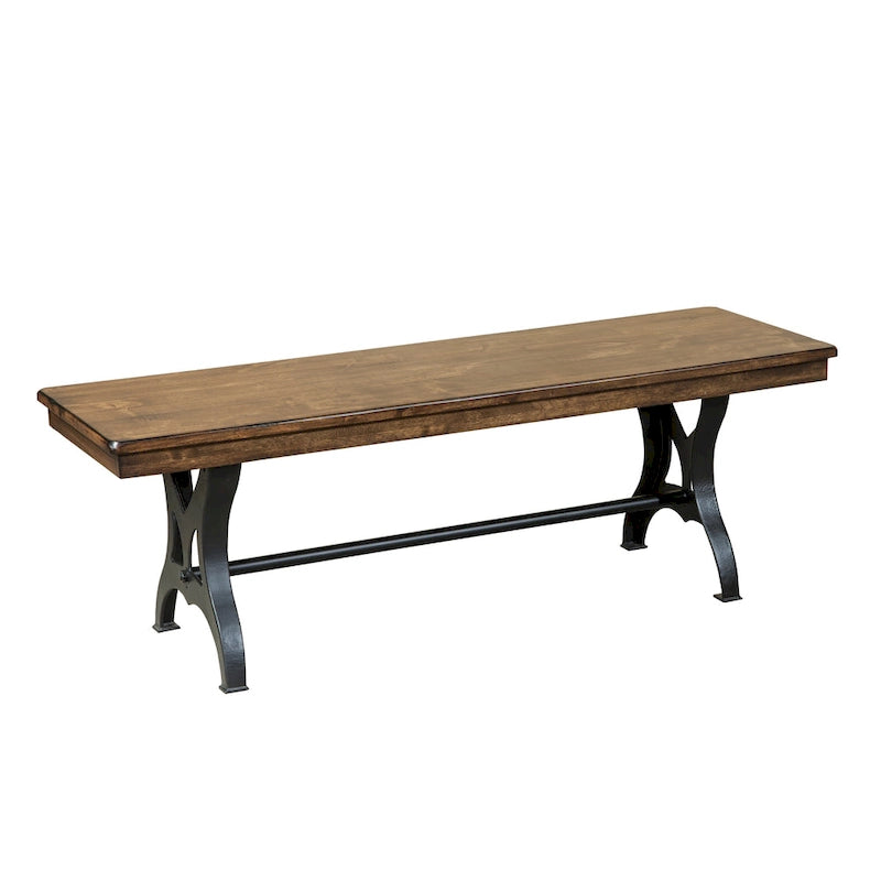 The District Copper Finish Cast Metal Dining Bench