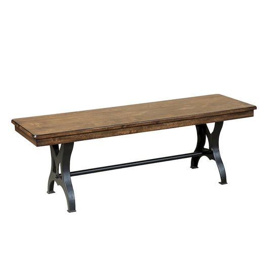 The District Copper Finish Cast Metal Dining Bench