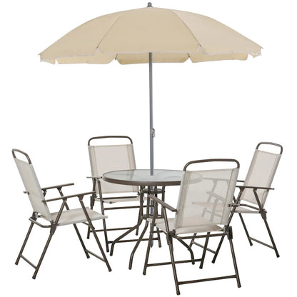 Outsunny 6-piece Patio Dining Furniture Set