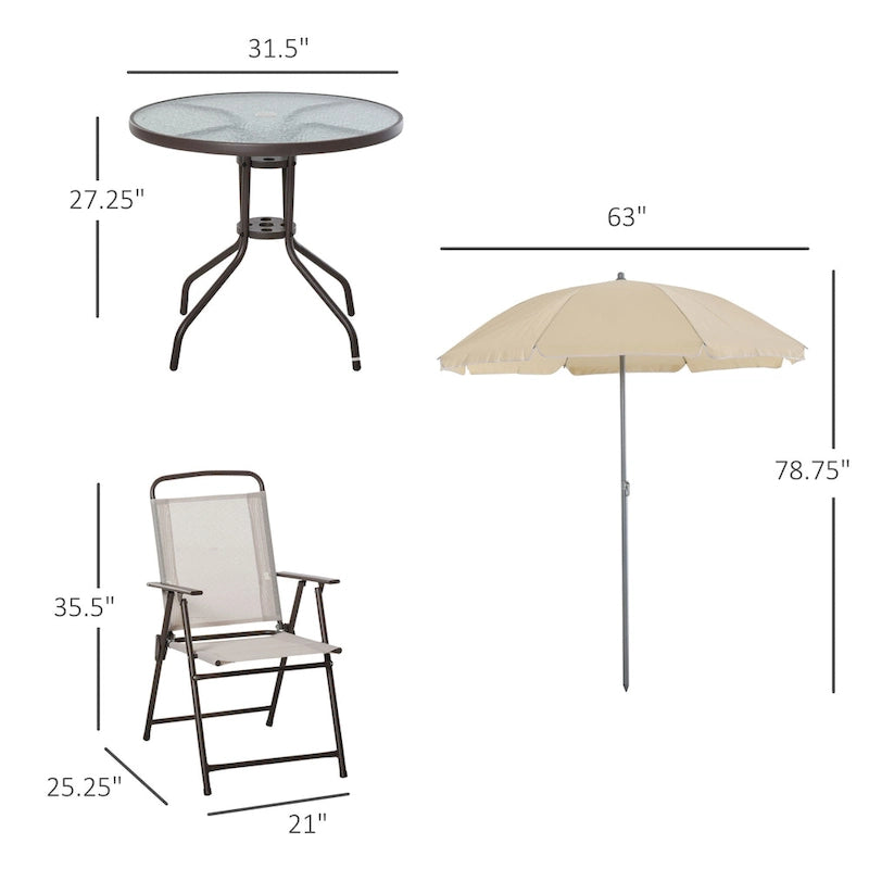 Outsunny 6-piece Patio Dining Furniture Set