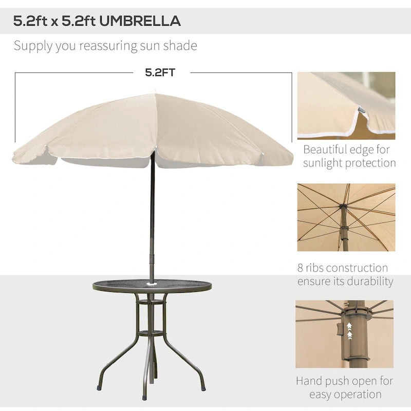 Outsunny 6-piece Patio Dining Furniture Set