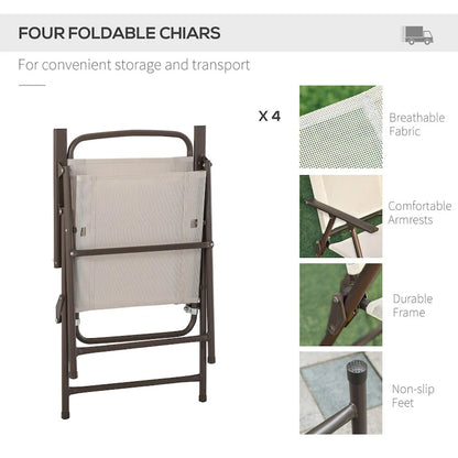 Outsunny 6-piece Patio Dining Furniture Set