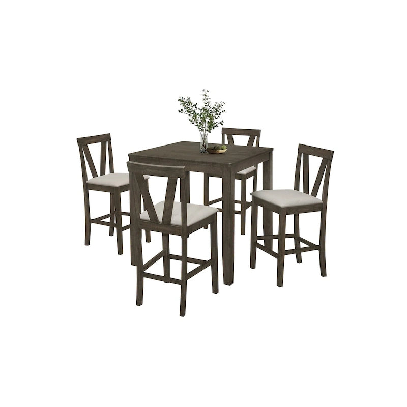 CraftPorch Simple Classy Square 5-piece Counter Height Dining Set