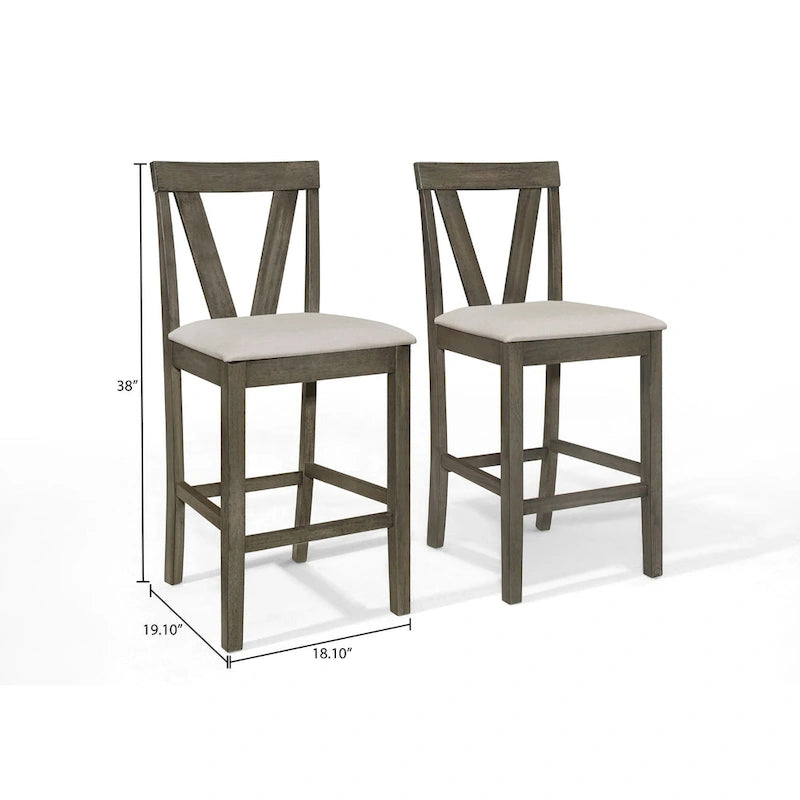 CraftPorch Simple Classy Square 5-piece Counter Height Dining Set