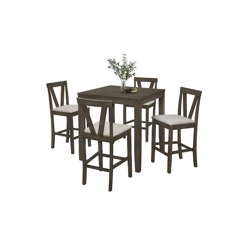 CraftPorch Simple Classy Square 5-piece Counter Height Dining Set