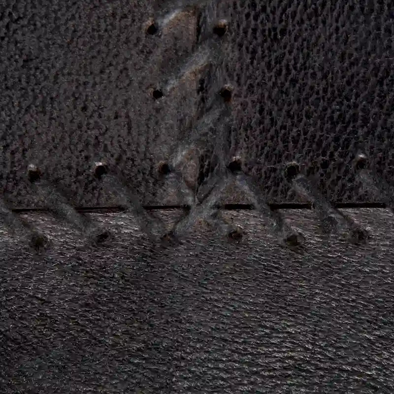 Carbon Loft Najah Patchwork Leather Industrial Pouf Ottoman