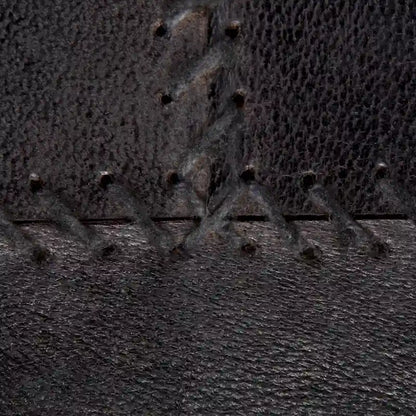 Carbon Loft Najah Patchwork Leather Industrial Pouf Ottoman