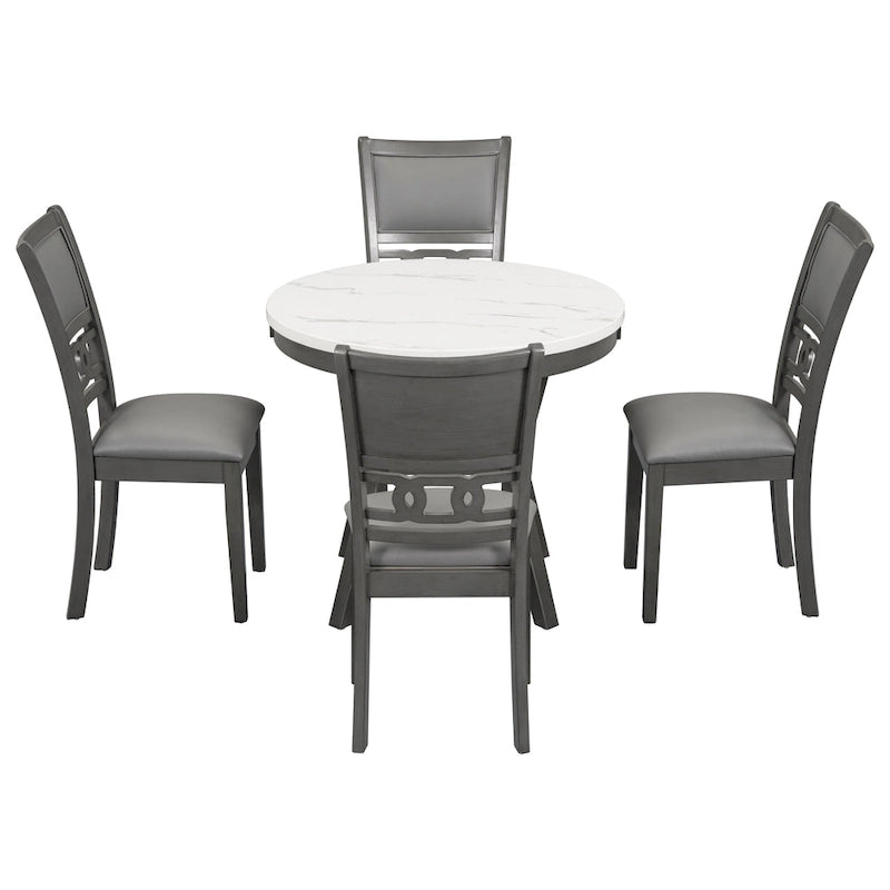 5-piece Counter Height Dining Round Table Set