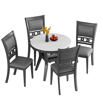 5-piece Counter Height Dining Round Table Set