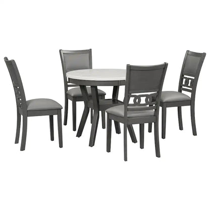 5-piece Counter Height Dining Round Table Set
