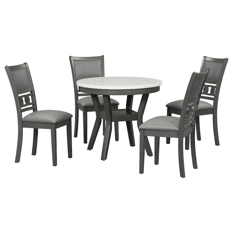 5-piece Counter Height Dining Round Table Set