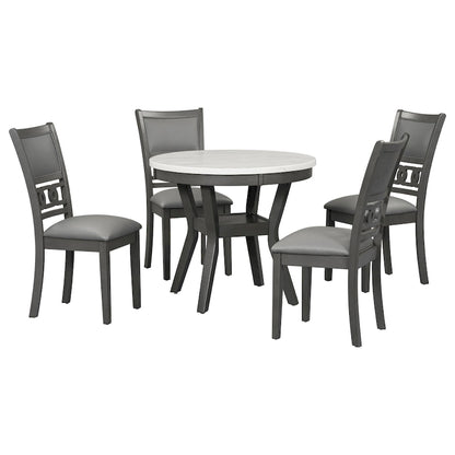 5-piece Counter Height Dining Round Table Set