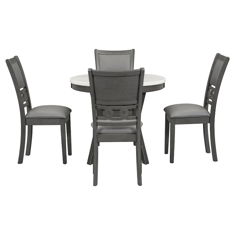 5-piece Counter Height Dining Round Table Set