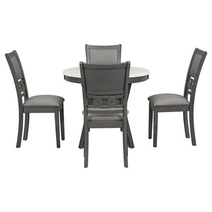 5-piece Counter Height Dining Round Table Set
