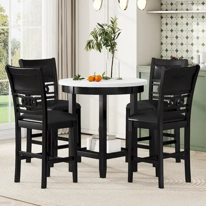 5-piece Counter Height Dining Round Table Set