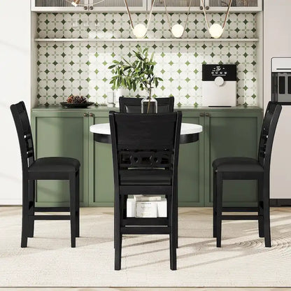 5-piece Counter Height Dining Round Table Set