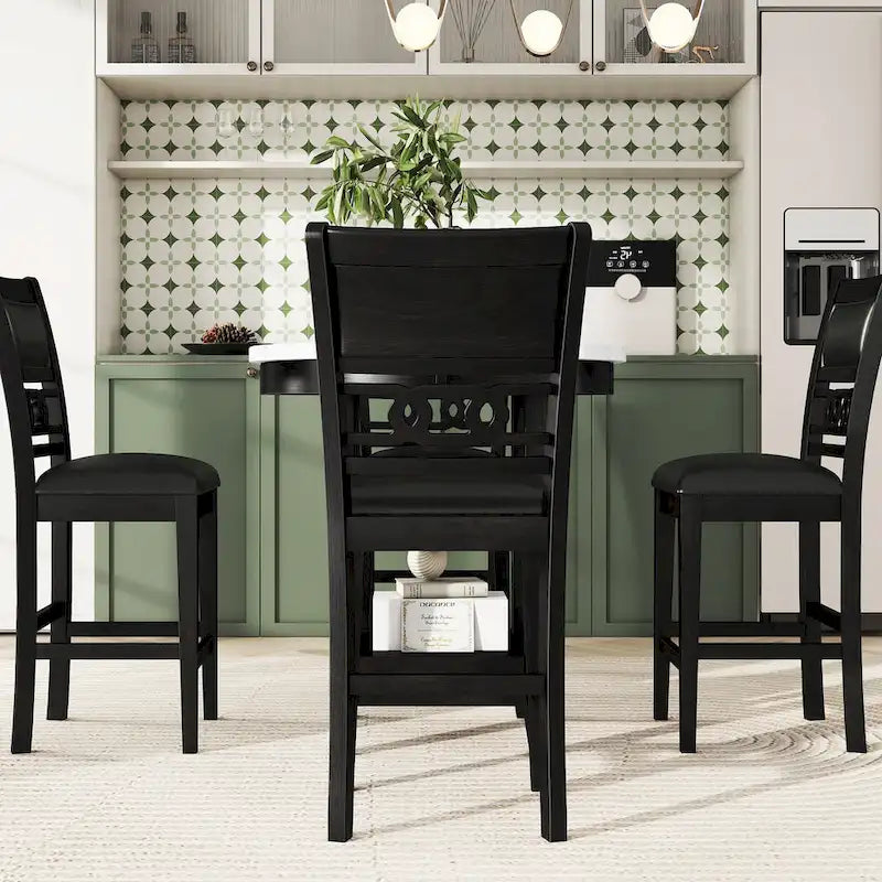 5-piece Counter Height Dining Round Table Set