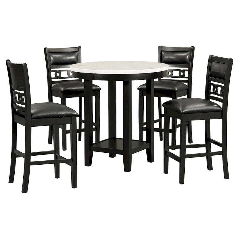 5-piece Counter Height Dining Round Table Set