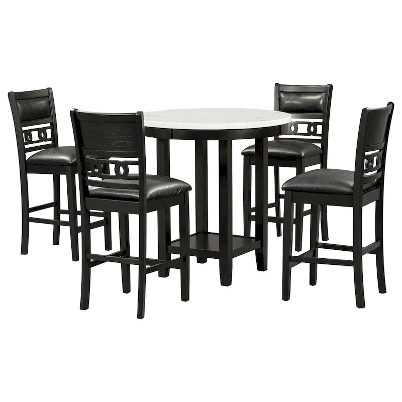 5-piece Counter Height Dining Round Table Set