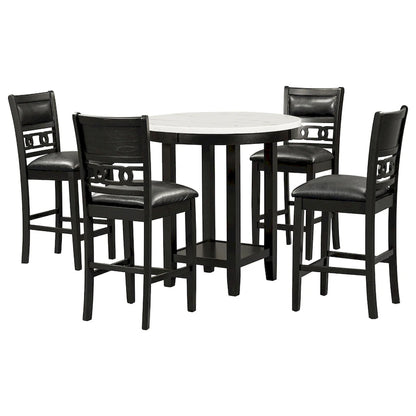 5-piece Counter Height Dining Round Table Set