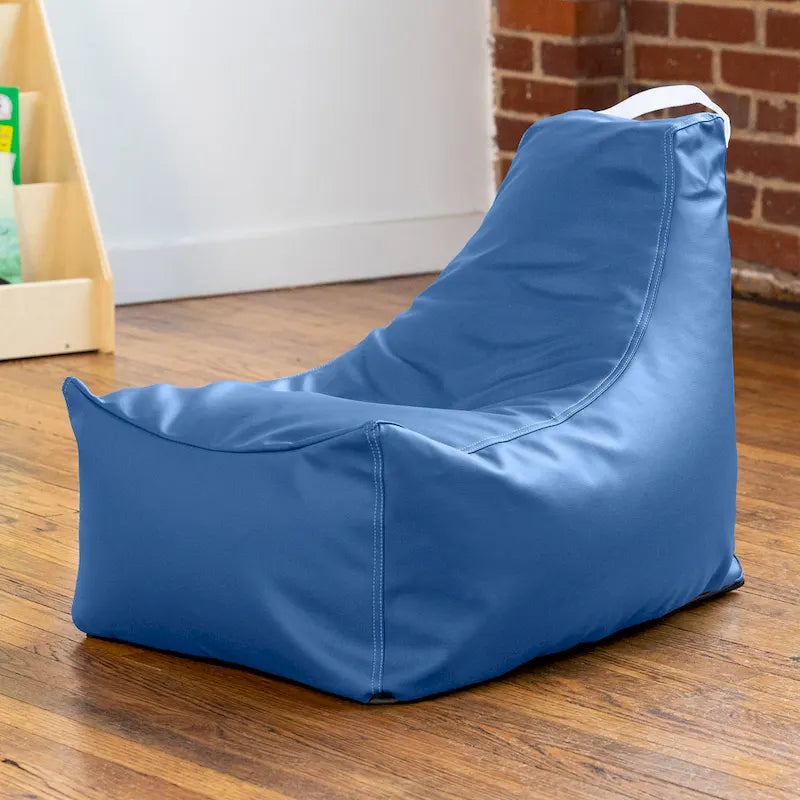 Jaxx Juniper Jr Kids Bean Bag Chair, Premium Vinyl, Royal Blue