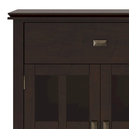WYNDENHALL Stratford 60 Wide Solid Wood Transitional Large 4 Door Sideboard Buffet - 17d x 60w x 34h