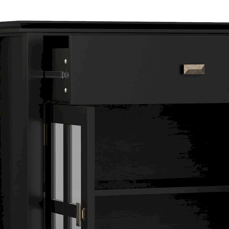 WYNDENHALL Stratford 60 Wide Solid Wood Transitional Large 4 Door Sideboard Buffet - 17d x 60w x 34h