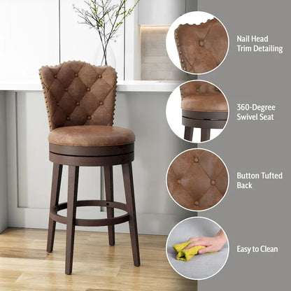 Hillsdale Edenwood Wood Swivel Stool
