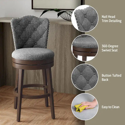 Hillsdale Edenwood Wood Swivel Stool