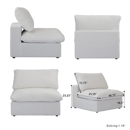 120.45 Oversize Down Filled Corner 5-seats Sectional Sofa Couch