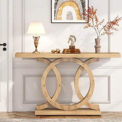 Farmhouse Console Sofa Table, 55 Inches Entryway Hallway Foyer Table