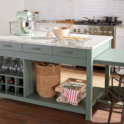 Graneger Farmhouse Wood Multi-Storage Kitchen Island by Furniture of America