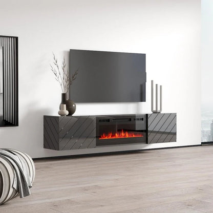 Luxe EF Wall Mounted Electric Fireplace Modern 72 TV Stand