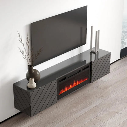 Luxe EF Wall Mounted Electric Fireplace Modern 72 TV Stand