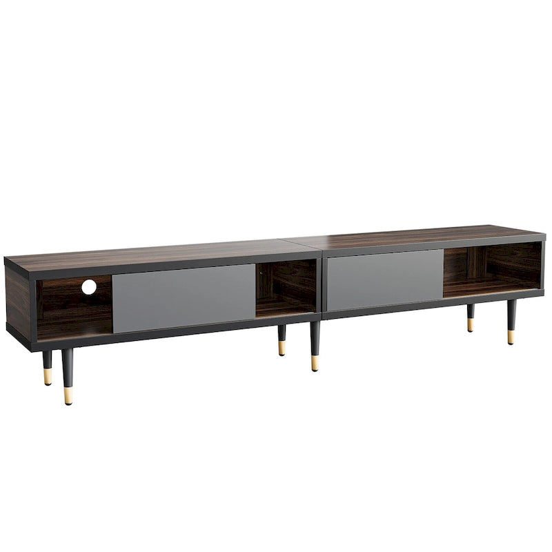 Modern TV Stand up to for 85 inch TVs Entertainment Center with Storage - 80 inch