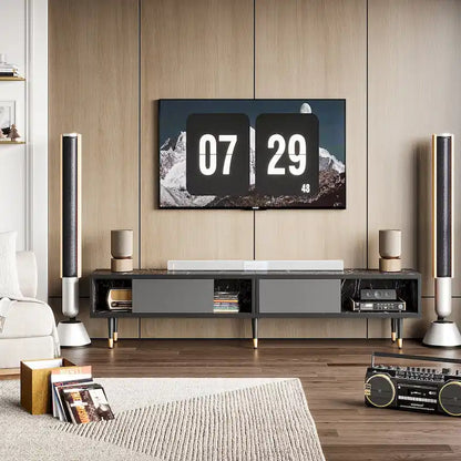 Modern TV Stand up to for 85 inch TVs Entertainment Center with Storage - 80 inch