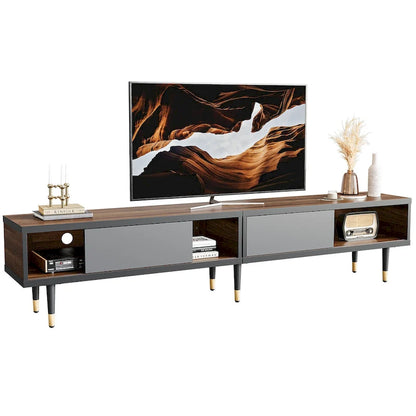 Modern TV Stand up to for 85 inch TVs Entertainment Center with Storage - 80 inch